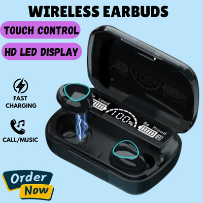 Clairbell M10 Wireless Earbuds TWS 5.1 LED Digital Display Touch Bluetooth HeadphoneA406 Bluetooth(Multicolor, True Wireless)