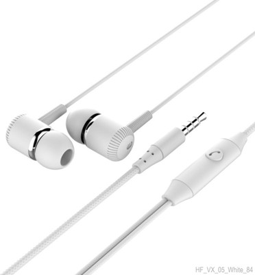 Zusix VX 05 - Durable Build Quality with 3.5mm Jack Wired Earphone Wired(White, In the Ear)