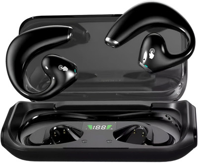 HY Open Ear Earbuds Bluetooth(Black, In the Ear)