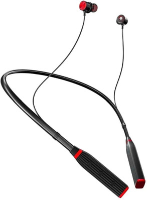 InEar MJ-Beat Bluetooth Wireless Neckband Mic ANC 24-Hour Music Playback Type-C Bluetooth(Red, In the Ear)