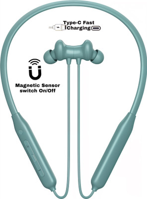 MR.NOBODY N40 40 HRS Playback,Fast Charging Technology,Waterproof,bluetooth neckband C72 Bluetooth(Green, In the Ear)