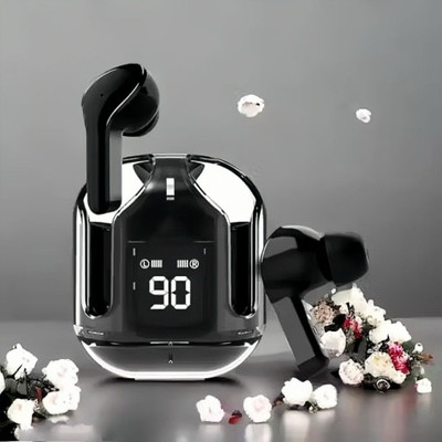MJ Hub Ultrapods bluetooth earbuds , led display Bluetooth(Black, In the Ear)