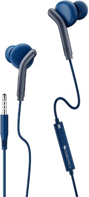 ZEBRONICS ZEB-BRO, With In-Line MiC, 3.5mm Jack, 10mm drivers, Compatible for Phone/Tablet Wired Headset(Blue, In the Ear)