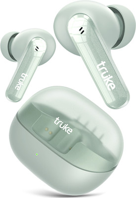 truke Buds Echo 24-Bit 360 Spatial Audio, 13mm Titanium Driver, 70H Playtime, 4Mic ENC Bluetooth(Green, True Wireless)