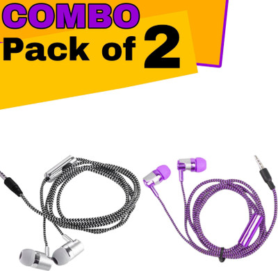 GB Technologies premium quality earphone Wired(White, Purple, In the Ear)
