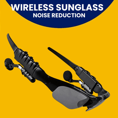 GUGGU Sunglass with (Bluetooth Earbuds) Music and bluetooth headset and micY350 Bluetooth(Black, On the Ear)