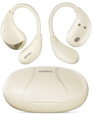 Edyell Wireless Open Ear Buds, 72 H Playtime Waterproof Hi-Fi Sound Bluetooth Earphones Bluetooth(Beige, In the Ear)