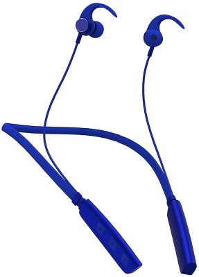IZWI New 2023 ROCK BASS 233 +Pro Neckband Wireless With Mic Headphones/Earphones Bluetooth Headset(Blue, In the Ear)