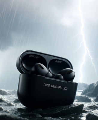 NS WORLD B4 Airbuds Tws |Max Power| HD Sound | BT Earbuds |Mic & Touch Controls Headphone Bluetooth(Black, True Wireless)