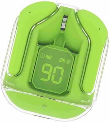 Viraan 30 Hrs Playtime with Fast Charging, Bluetooth 5.3 Ultrapods Bluetooth(Green, On the Ear)