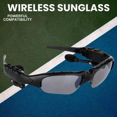 GUGGU Sunglass with (Bluetooth Earbuds) Music and bluetooth headset and micY148 Bluetooth(Black, On the Ear)