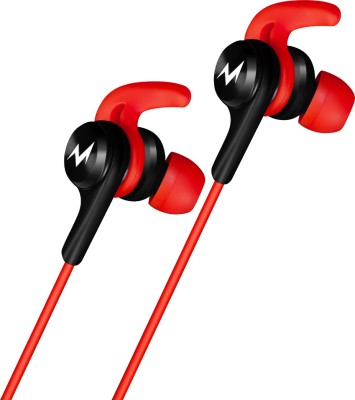 TEMPT Zoom X1 in Ear Wired Earphones with Mic | 12mm Powerful Driver for Stereo Audio Wired(Black + Red, 3.5mm Audio Jack, In the Ear)