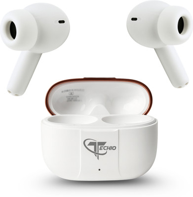 TECHIO BassPro Ultra 13mm Driver MaxX with HiFi Stereo and Mega Bass 40Hr Playback Bluetooth(White, True Wireless)