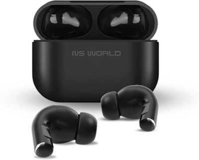 NS WORLD Earphones AirBud with Mic,Deep Bass,Touch Controls Bluetooth(Black, True Wireless)