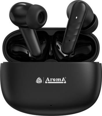 Aroma NB126 Berry V5.4 Upto 60Hr Playtime* Dual Paring, Fast Charging, Heavy Bass Bluetooth(Graphite Black, True Wireless)