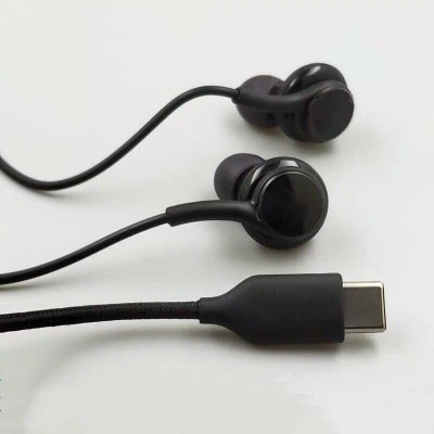 earphonix in Ear Type C Wired Earphones with Mic,10mm Driver in line Controls Wired(Black, In the Ear)