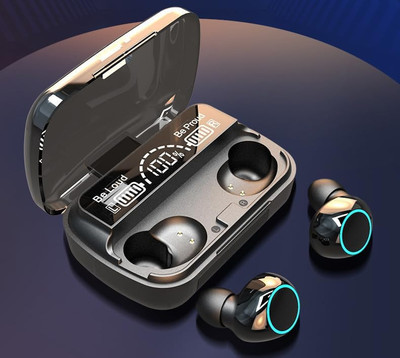 roxfire M10 TWS Bluetooth in Ear Wireless Earbuds Bluetooth 5.1 Heavy bass Bluetooth(Black, True Wireless)