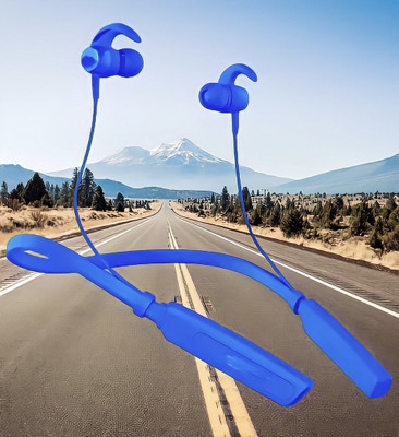 QPG STORE Rokerz 235 Pro Wireless Bluetooth Neckband(0B.465 Bluetooth(Blue, In the Ear)