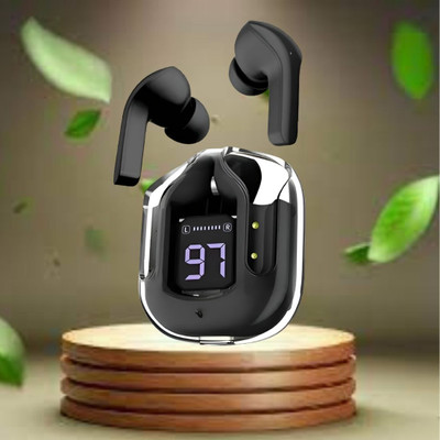 Clairbell Earbuds Max UltraPods Transparent Charging Case With LED Digital Display K14 Bluetooth(Multicolor, In the Ear)