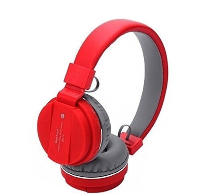 HIFY SH-12 Wireless Bluetooth Over the Ear Headphone with Mic Bluetooth(Red, On the Ear)