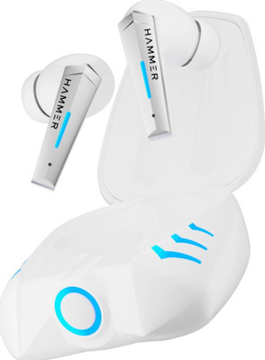 Hammer Arcade True Wireless Earbuds with 20H Playtime,50ms Low Latency,v5.3 Bluetooth Gaming(White, True Wireless)