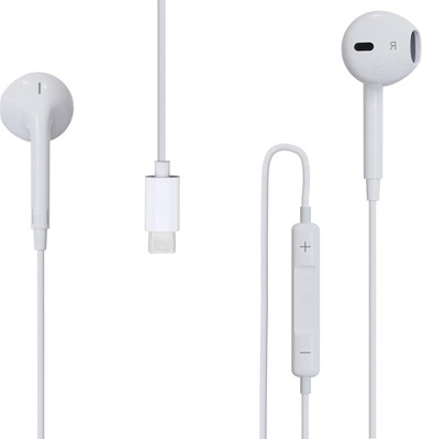 MSNR Earphone Headphone Type C Wired Earphones Headset Bass Sport 3D Sound Bluetooth & Wired Gaming(White, In the Ear)