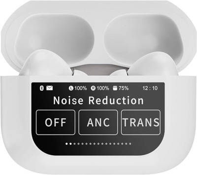 sonauowq Latest version Display Touch screen Earbuds with ANC Bluetooth(White, True Wireless)