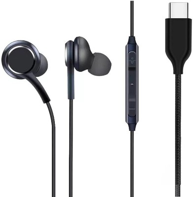 TSHIENTT AK-G Type C Earphone For S20,S21 FE 5G,S21 Ultra,S21+,S22,S22+,S8,S8+,S9,S9+ Wired Headset(Black, In the Ear)