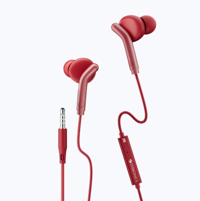 ZEBRONICS ZEB-BRO Wired Headset(Red, In the Ear)