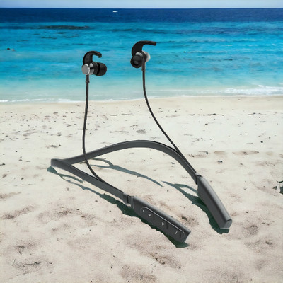 GPQ STORE Rokerz 235 Pro Wireless Bluetooth Neckband(0.876 Bluetooth(Black, In the Ear)