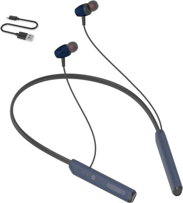 IZWI Hot Selling Bluetooth Neckband with Microphone Deep Bass HiFi Sound Build-in Mic Bluetooth Headset(Blue, In the Ear)