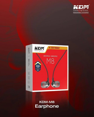 KDM UNIVERSAL EARPHONE Wired(Grey, In the Ear)