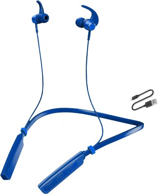 Qeikim Bluetooth 5.0 Wireless Waterproof Sports in-Ear Earphones Deep Bass Headsets Bluetooth Headset(Blue, In the Ear)