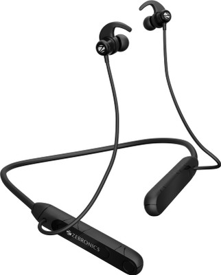 ZEBRONICS Raga F2 Neckband with 22H Playback, Magsnap (Magnetic Play|Pause),Rapid Charging Bluetooth(Black, In the Ear)