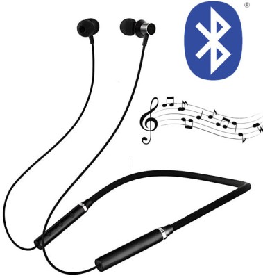 Bhanu New collection Neckband blacktooth headphone wireless Bluetooth Headset(Black, In the Ear)