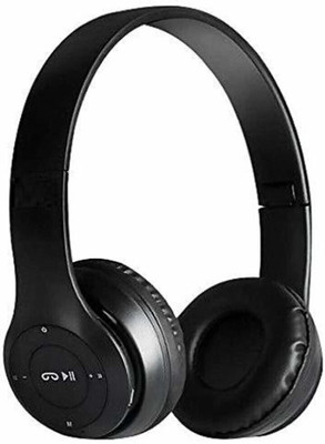 Gadget Zone Sd Slot and With Mic Bluetooth(Black, On the Ear)