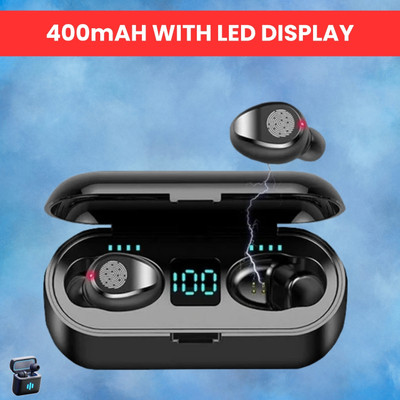 SACRO F9 Wireless Earbuds Upto 48Hrs Playtime with Crystal Clear Sound High BassW412 Bluetooth(Black, True Wireless)