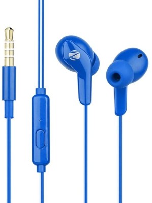ZEBRONICS Zeb-Buds 40 Wired Stereo Earphone with Deep bass, Gold Plated Wired Headset(Blue, In the Ear)