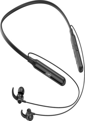 AMS 903 Vibration Call Alert Wireless Neckband 72Hrs Playtime & HD Sound,Magnetic Bluetooth Headset(Black, In the Ear)