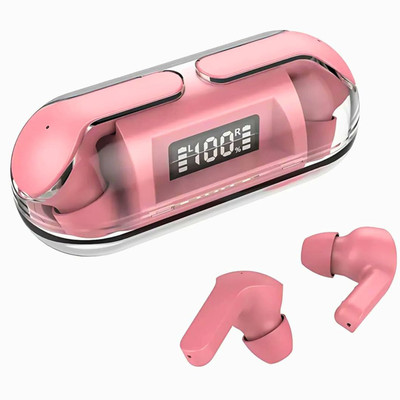 DRUMSTONE Pack 2 Transparent TWS Earbud,Bluetooth Earbuds with Display Bluetooth(Multicolor, In the Ear)