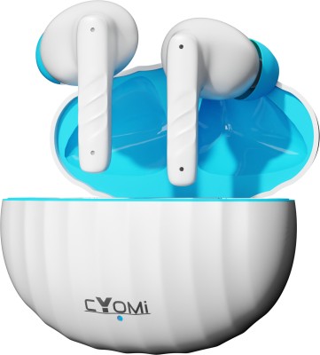 CYOMI Zenbuds3 TWS,Rich Bass,30H Playtime,AI ENC,Low Latency,Type C,5.3 BT Earbuds Bluetooth without Mic Headset(White, True Wireless)