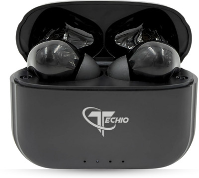TECHIO BUDS_XERO_BLACK_A3 Bluetooth(Black, True Wireless)
