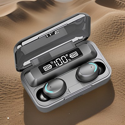 GUGGU P50_F9 48-Hour Playback TWS: HD Sound, Touch Controls, Water Resistant Bluetooth Headset(Black, In the Ear)