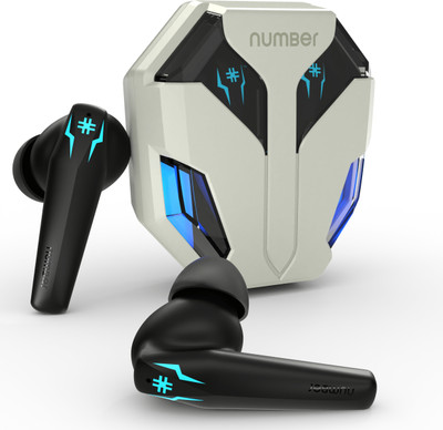 Number Super Buds Pro GT99 Dual Pair, 4 Mic ENC Gaming RGB TWS,35ms Latency,50H Battery Bluetooth(Glass Beige, True Wireless)