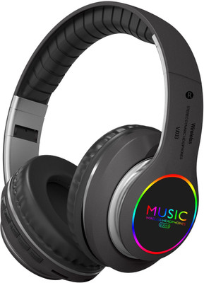 FONACC Blast Pro Noise Cancelling Headphone with 16 Hours of Playtime, Fast Pairing Bluetooth & Wired(Grey, On the Ear)