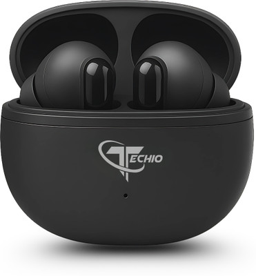 Techio GT_NIRVANA_ION D2 Compact Charging Case Earbuds with LED Bluetooth(Black, True Wireless)