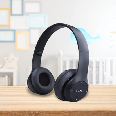 house of common Compact Wireless Over-Ear featuring Peak Bass Performance_4S Bluetooth & Wired(Black, On the Ear)