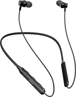 PTron Bassstrings Neo with 34hrs Playtime,Clear Calls,14mm Drivers,Dual-device Pairing Bluetooth(Black, In the Ear)