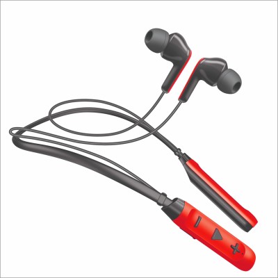 TP TROOPS Wireless in Ear Bluetooth Neckband with ENC Mic, 55H Playtime, Colourful Headset Bluetooth Headset(Red, In the Ear)