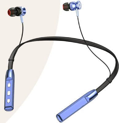 ROKAVO Neckband Wireless Headphone headset Eearphone Earbuds Collar Neckband Bluetooth Headset(Silver, Black, Blue, Multicolor, In the Ear)